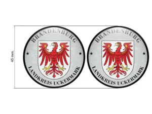 Aufkleber TUV Landkreis Uckermark Nummernschild plakette